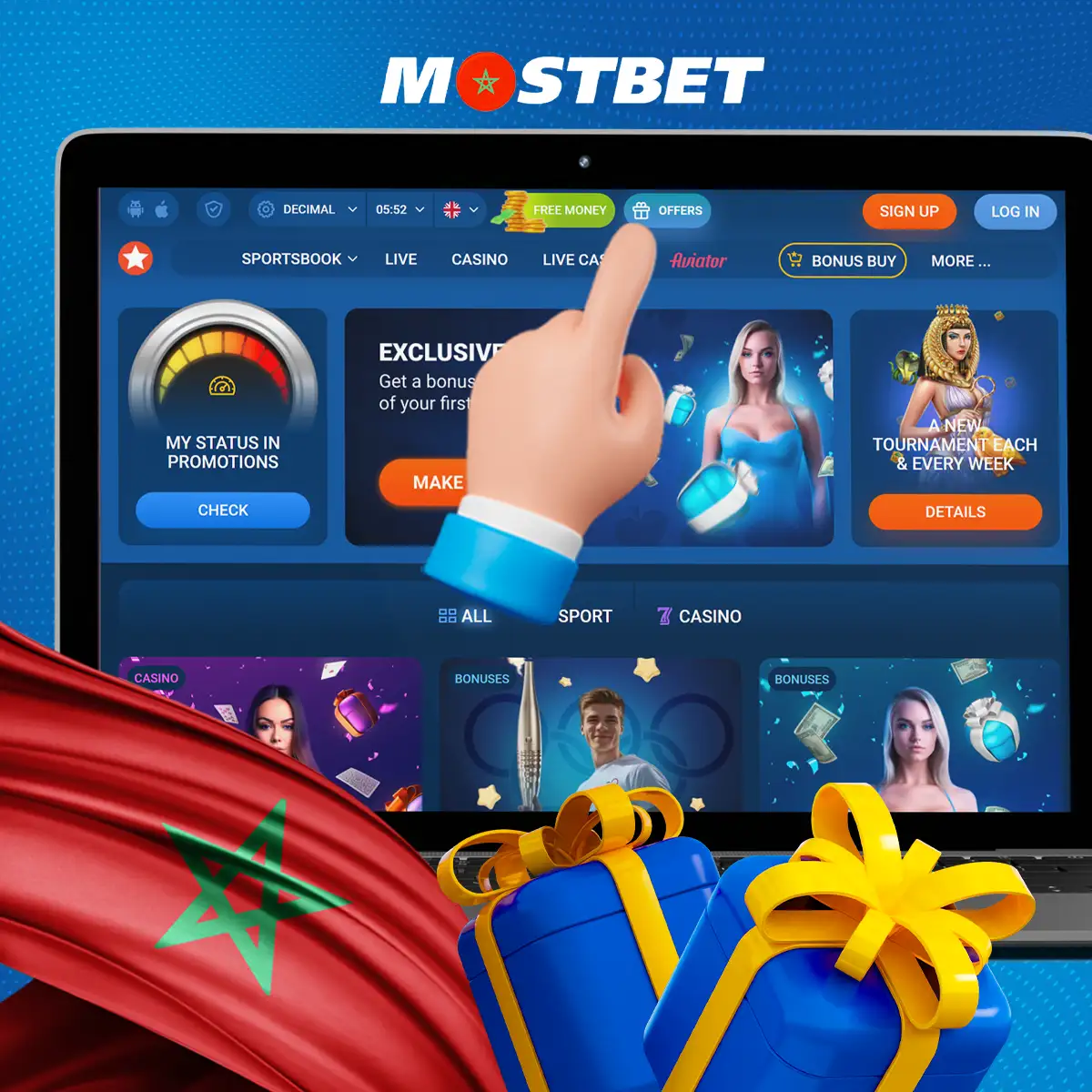 دليل خطوة بخطوة حول كيفية الحصول على مكافأة ترحيبية في Mostbet المغرب